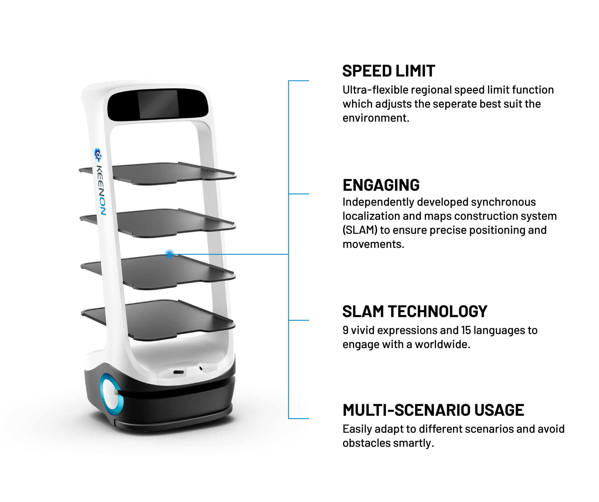 Keenon Solutions Restaurant Robot Smart Delivery Robot Waiter